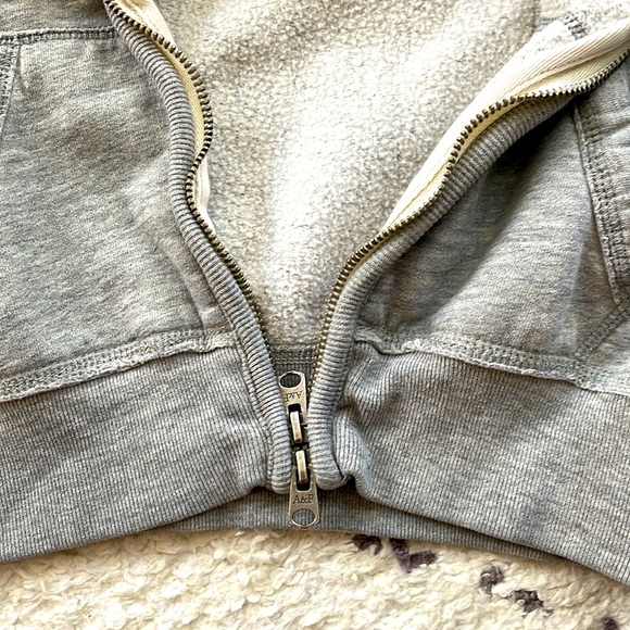 Abercrombie & Fitch Gray Hoodie with Orange Lettering size small- Used - Picture 5 of 5